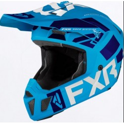 Casco Motocross Enduro FXR Clutch Evo LE Blu/Bianco