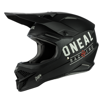 Casco Motocross Enduro O'Neal 3SRS DIRT V.22 Nero/Grigio Opaco