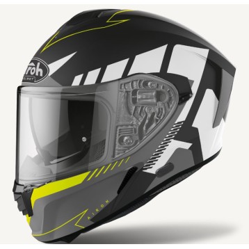 Casco Integrale AIROH SPARK Rise Nero/Giallo Fluo opaco