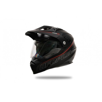 Casco Enduro Stradale UFO PLAST Aries Nero/Rosso